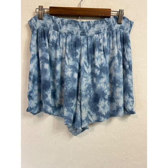 Victoria's Secret Pink Blue Tie Die Viscose Shorts XL - Picture 1 of 7